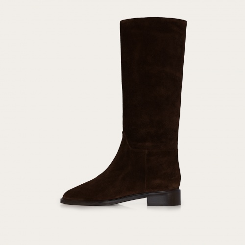 Polo High Boots, dark chocolate velvet